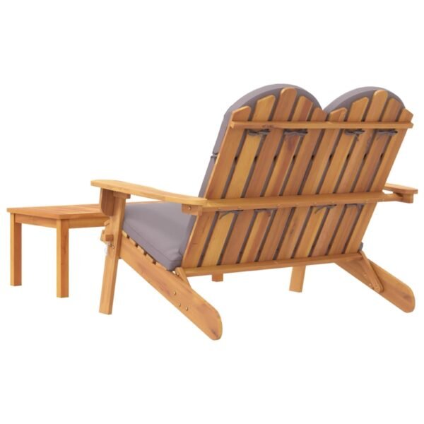 vidaXL 2 Piece Adirondack Patio Lounge Set Solid Wood Acacia - Image 4