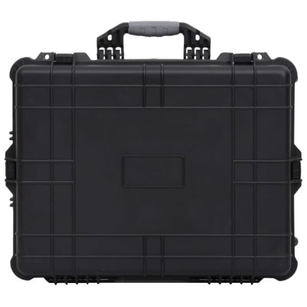 vidaXL Wheeled Flight Case Black 24.8"x19.7"x9.1" PP - Image 2