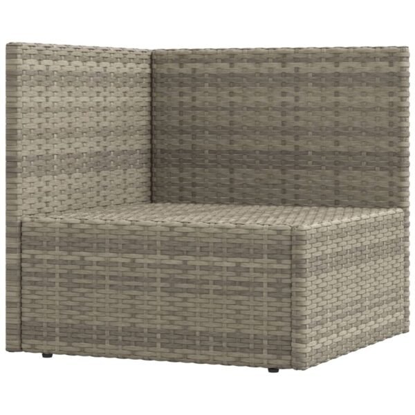 vidaXL 8 Piece Patio Lounge Set with Cushions Gray Poly Rattan - Image 5