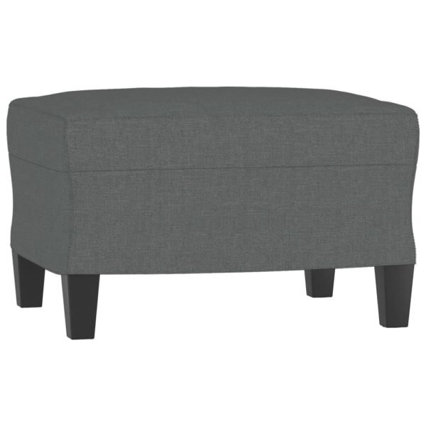 vidaXL 3-Seater Sofa with Footstool Dark Gray 70.9" Fabric - Image 5