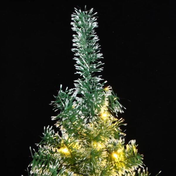 vidaXL Artificial Christmas Tree 150 LEDs & Flocked Snow 47.2"