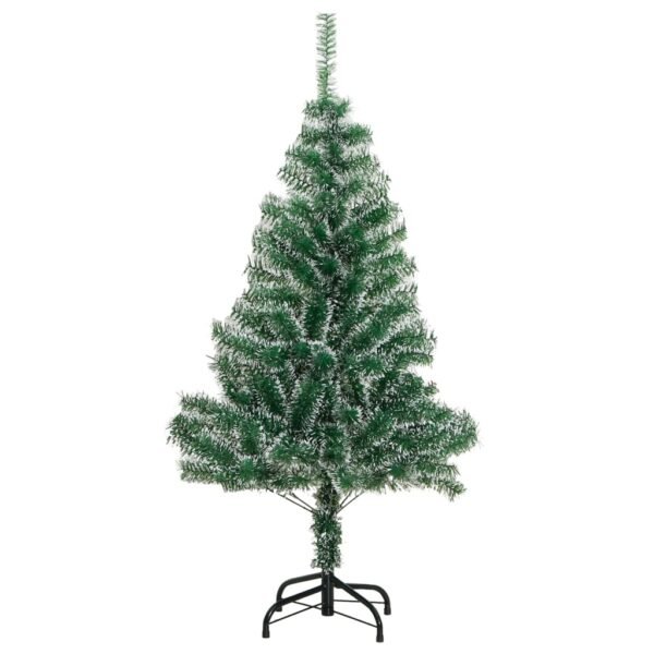 vidaXL Artificial Christmas Tree 150 LEDs & Flocked Snow 47.2" - Image 3