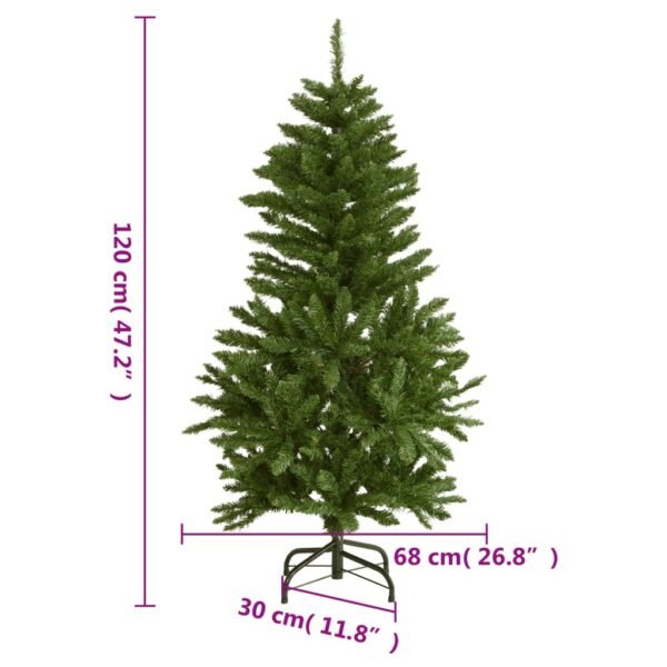 vidaXL Artificial Hinged Christmas Tree 150 LEDs 47.2"