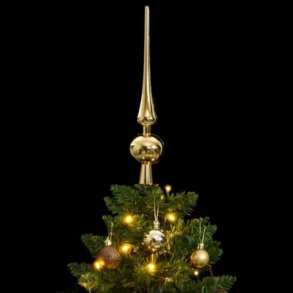 vidaXL Artificial Hinged Christmas Tree 150 LEDs & Ball Set 59.1"