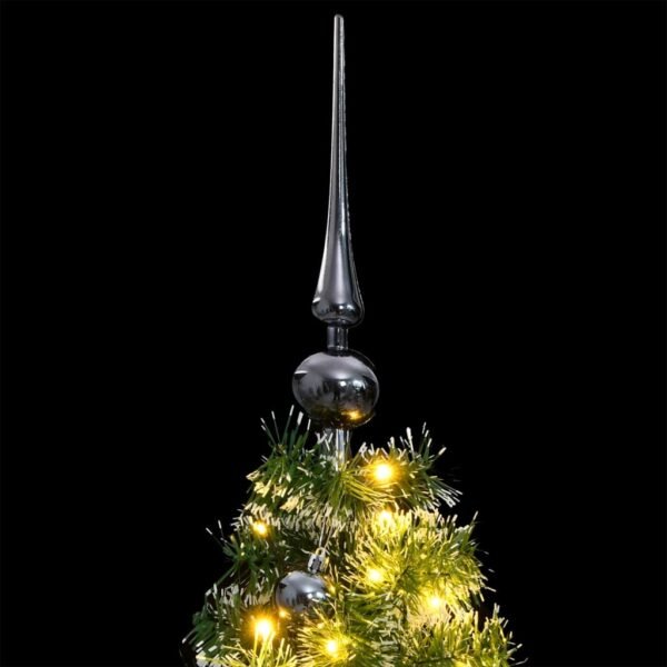 vidaXL Artificial Hinged Christmas Tree 150 LEDs & Ball Set 47.2"