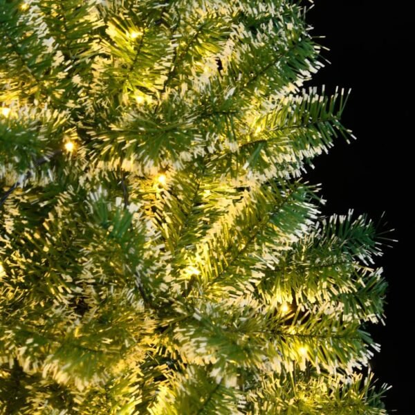 vidaXL Artificial Christmas Tree 300 LEDs & Flocked Snow 70.9" - Image 3