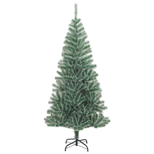 vidaXL Artificial Christmas Tree 300 LEDs & Flocked Snow 94.5" - Image 3