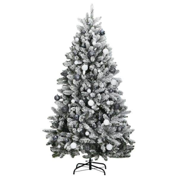 vidaXL Artificial Hinged Christmas Tree 300 LEDs & Ball Set 70.9" - Image 3