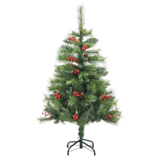 vidaXL Artificial Hinged Christmas Tree 150 LEDs & Ball Set 59.1" - Image 4