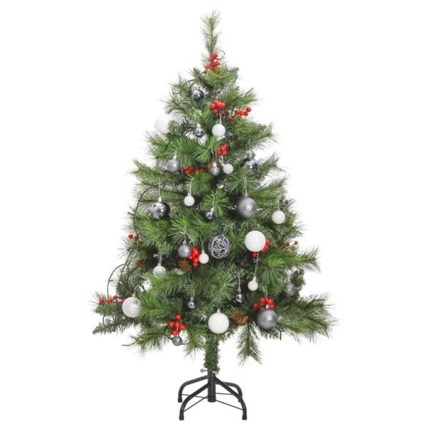 vidaXL Artificial Hinged Christmas Tree 150 LEDs & Ball Set 59.1" - Image 3