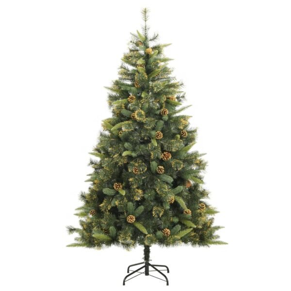 vidaXL Artificial Hinged Christmas Tree 300 LEDs & Ball Set 94.5" - Image 4