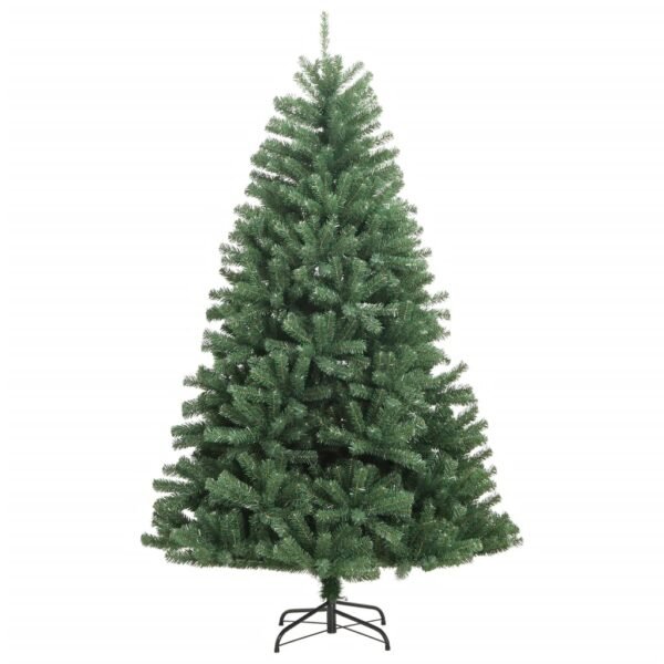 vidaXL Artificial Hinged Christmas Tree 150 LEDs & Ball Set 47.2" - Image 4