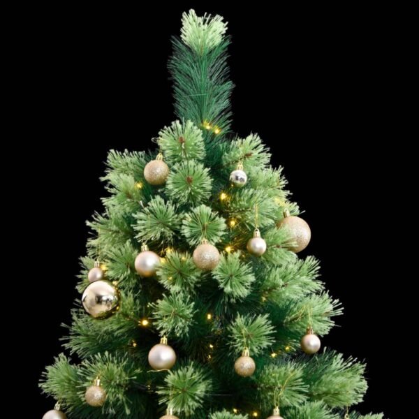 vidaXL Artificial Hinged Christmas Tree 150 LEDs & Ball Set 59.1"