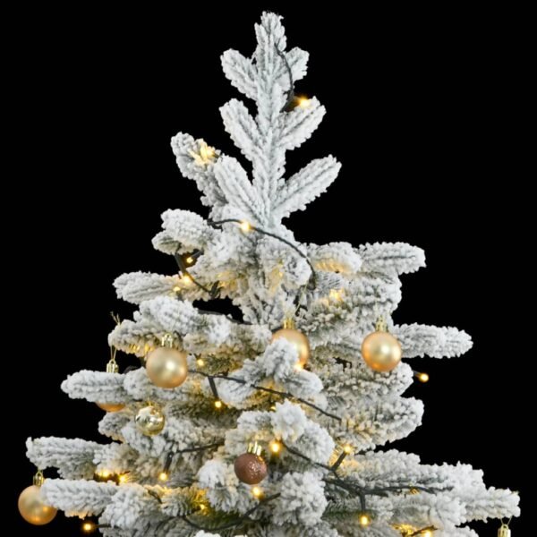 vidaXL Artificial Hinged Christmas Tree 300 LEDs & Ball Set 82.7" - Image 2