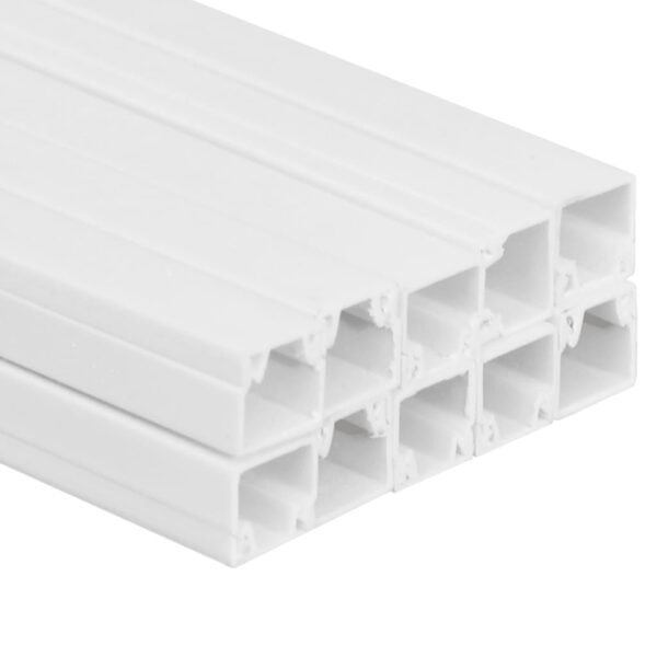 vidaXL Cable Trunking 0.4"x0.4" 32.8' PVC - Image 3