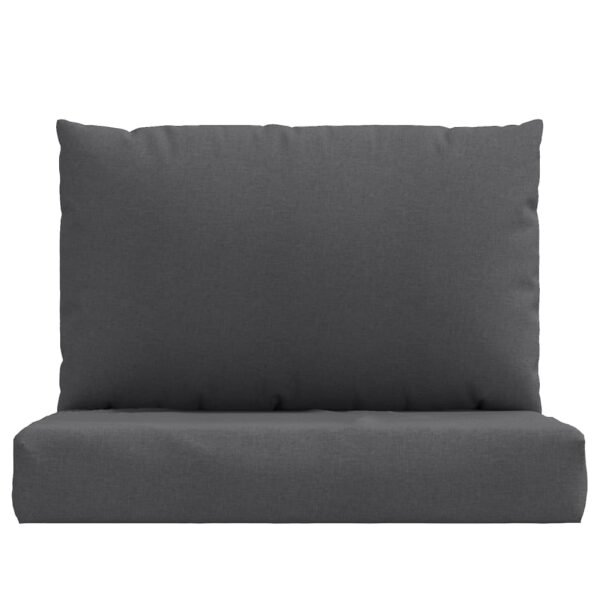 vidaXL Pallet Cushions 2 pcs Melange Anthracite Fabric - Image 3