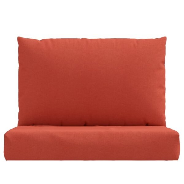 vidaXL Pallet Cushions 2 pcs Melange Red Fabric - Image 3