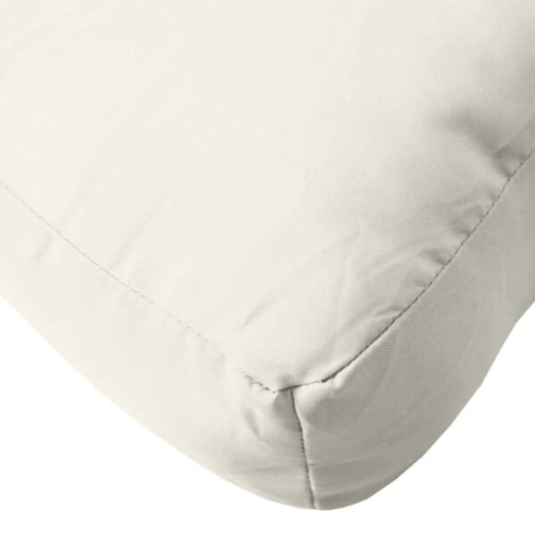 vidaXL Pallet Cushion Melange Cream 23.6"x23.6"x3.9" Fabric - Image 4