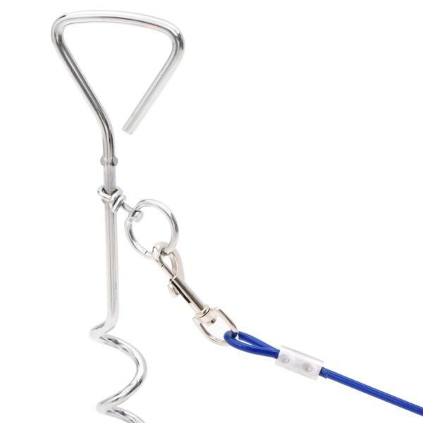 vidaXL Dog Tie Out Cable with Ground Stake 9.8' - Image 3