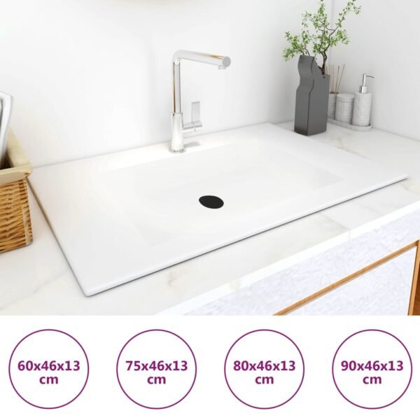 vidaXL Wash Basin Bath Sink Built-in Basin Vanity Sink Small Bathroom Sink SMC - Image 3